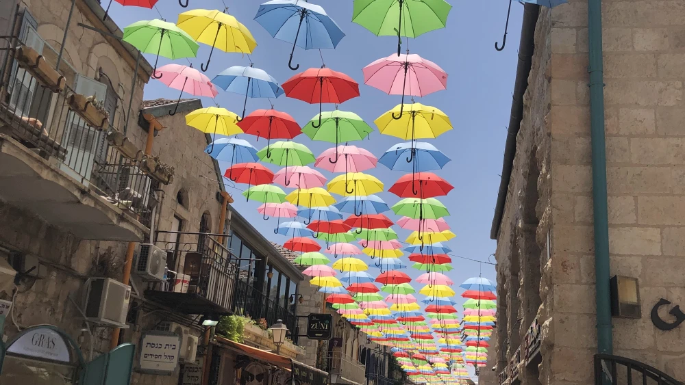 Leisurely walking through Jerusalem. Photo by Howard Blas.