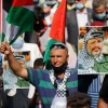 Palestinians attend a rally in support of Palestinian Authority leader Mahmoud Abbas in the town of Tubas in northern Judea and Samaria, Sept. 27, 2020. Photo by Nasser Ishtayeh/Flash90.