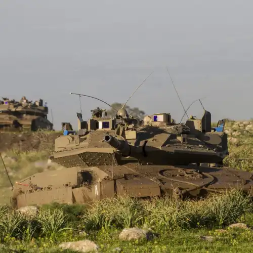 Rafael's Trophy system on an IDF Merkava 4 tank. Credit: Rafael Advanced Defense Systems.