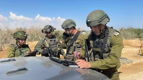 Israeli forces at the scene of a terrorist attack near the Dea Sea, Oct. 18, 2024. Credit: IDF