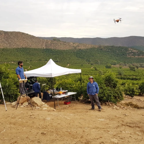 With teams on the ground, SeeTree starts by sending in an agronomist to create an initial assessment and establish a protocol for a farmer’s trees. The trees are then tagged and monitored utilizing military-grade drones, satellite imagery and team members in jeeps with mounted cameras. Credit: SeeTree.