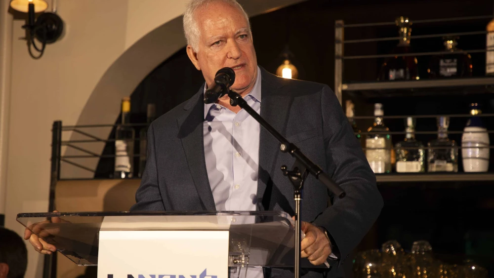 Professor Boaz Ganor, president of Reichman University, speaks at La'Aretz Foundation's event at Malka NYC in Dumbo on Sept. 23.