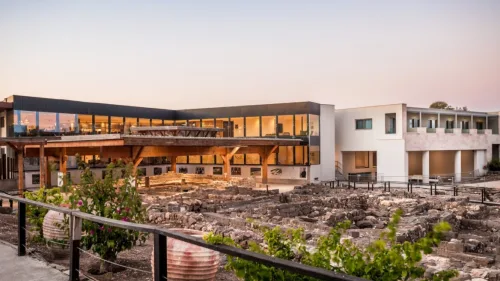 Magdala Hotel and archeological park. Photo courtesy of Magdala Tourism Center