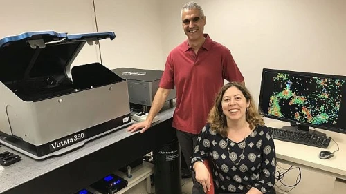 Professor Uri Ashery, head of the Sagol School of Neuroscience and the George S. Wise Faculty of Life Sciences at Tel Aviv University, with Dr. Dana Bar-On of the Sagol School of Neuroscience. Credit: Courtesy.
