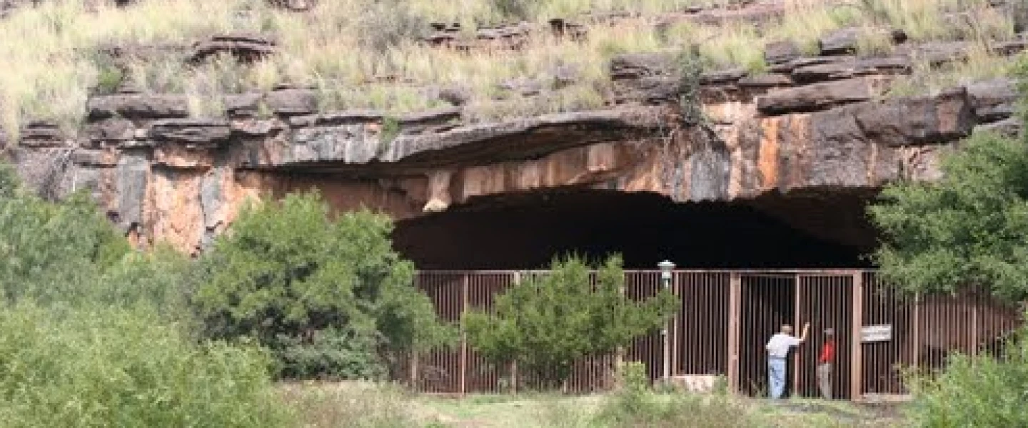 The entrance to the Wonderwerk Cave in the Kalahari Desert in South Africa’s Northern Cape, 2026. Credit: Wonderwerk Cave Project.
