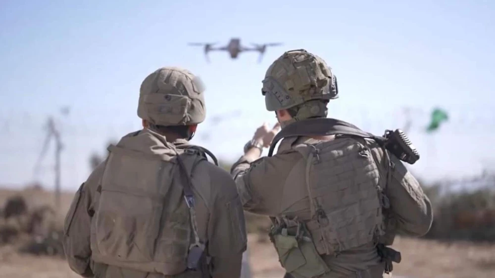 Israeli soldiers from the 869th Field Intelligence Battalion operate a drone along the Lebanese border in an effort to track and target Hezbollah positions. Credit: IDF.