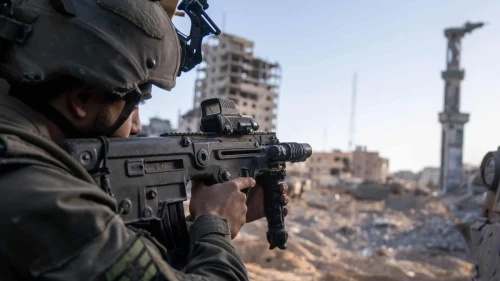 Israeli troops operating in the Hamas-ruled Gaza Strip, Dec. 31, 2023. Credit: IDF.