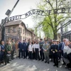 Military and law enforcement professionals at the March of the Living at the Auschwitz-Birkenau camp site in Poland on April 24, 2025. Photo by Shlomi Cohen/Flash90.