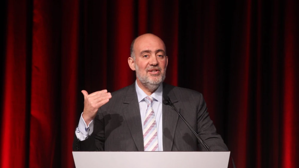 Ron Prosor speaks at a conference in New York City, USA. April 29, 2012. Photo by Marc Israel Sellem/POOL/FLASH90.