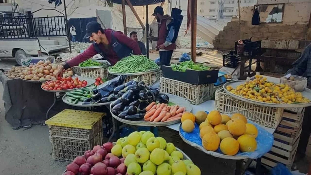 A market in northern Gaza, April 17, 2024. Credit: Snd News Agency.