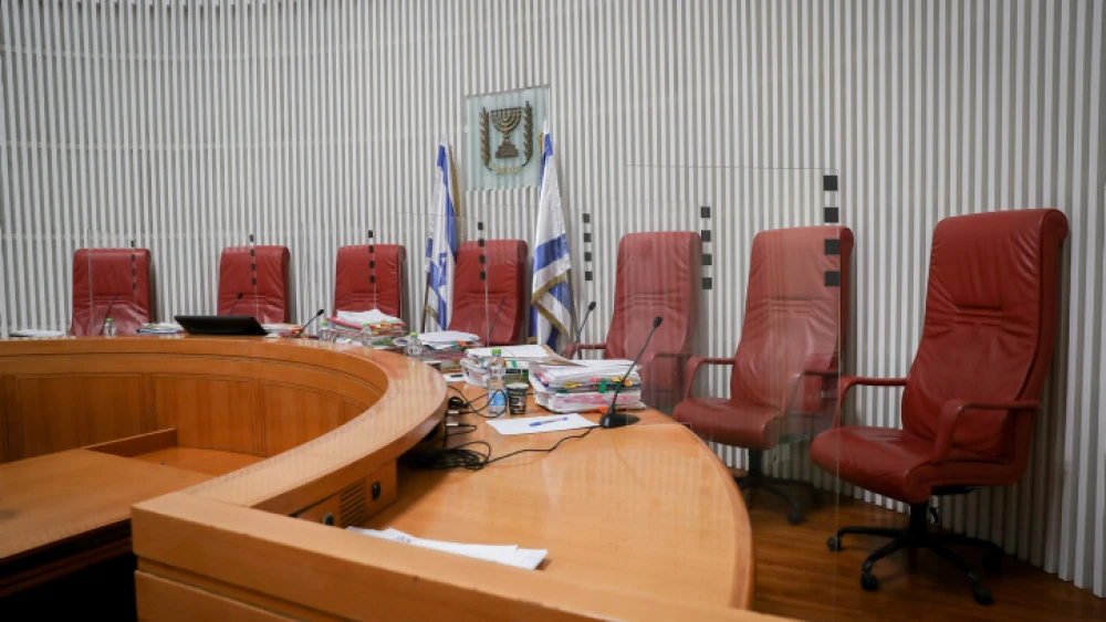 View of the Supreme Court in Jerusalem before a court hearing on the denial of citizenship for two Arab Israelis who carried out terrorist attacks on Feb. 8, 2022. Photo by Flash90.