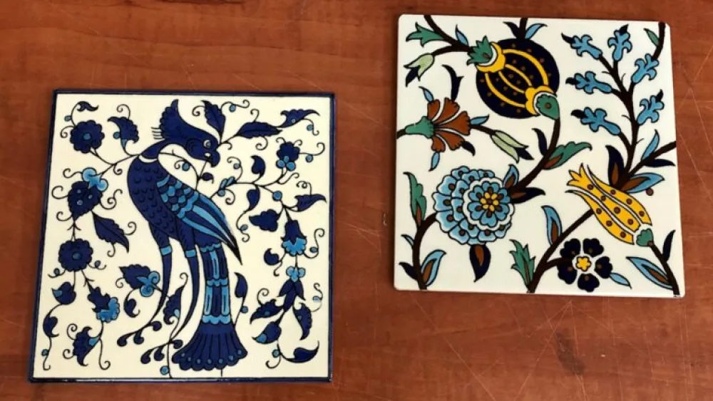 Some of the tiles available at Hagop Karakashian’s Jerusalem store and online. Photo courtesy of Hagop and Tzoghig Karakashian.