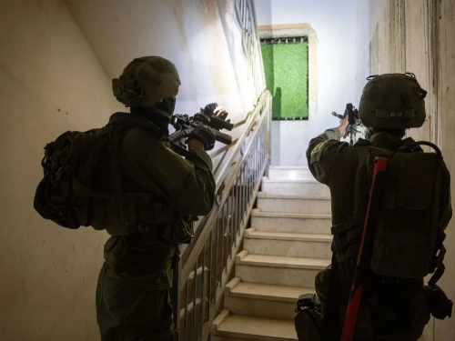 IDF troops detain suspects in Judea and Samaria amid a crackdown on online incitement linked to the wildfires raging near Jerusalem, May 2025. Credit: IDF.
