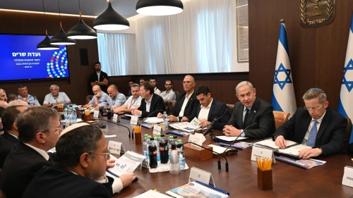 The Ministerial Committee on Legalizing the Settlement and the Economic Development of the Bedouin Sector meets, June 20, 2023. Photo by Haim Zach/GPO.
