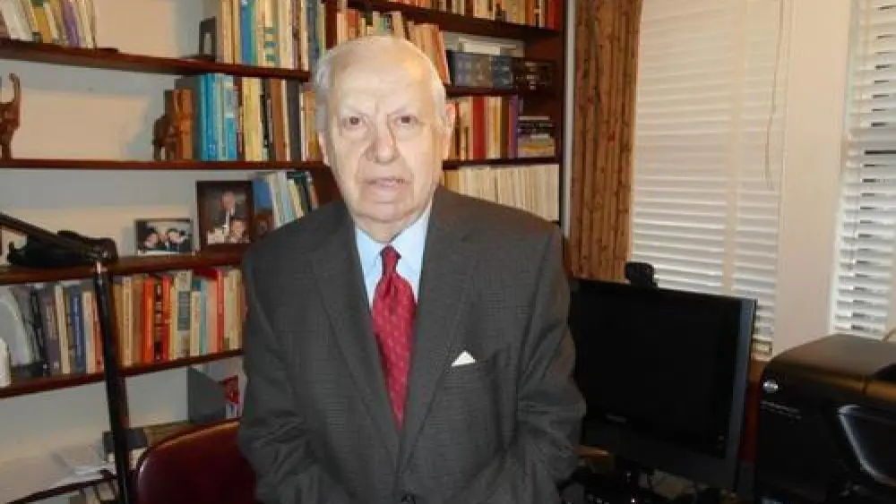 Dr. Randolph L. Braham (pictured), a prominent Holocaust historian and a survivor from Hungary, chose to return an award—the Medium Cross of the Order of Merit of the Hungarian Republic—that he received from the Hungarian government in 2011, in a personal protest against the government's planned Holocaust memorial. Credit: Courtesy Dr. Randolph L. Braham.