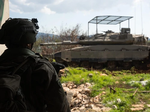 The Israel Defense Forces' 146th Division during a defensive mission on the western part of the Lebanon border, March 4, 2026. Credit: IDF Spokesperson's Unit.