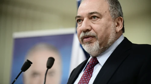 Yisrael Beiteinu Party leader Avigdor Lieberman speaks during a press conference in Tel Aviv on March 19, 2019. Photo by Tomer Neuberg/Flash90.