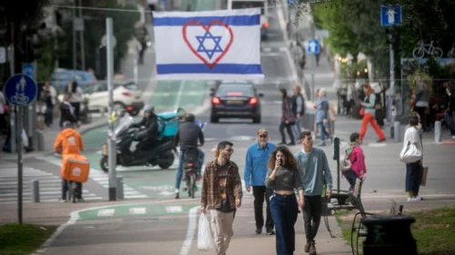 Sderot Ben Tzvi in Tel Aviv on Feb. 12, 2024. Photo by Miriam Alster/Flash0.