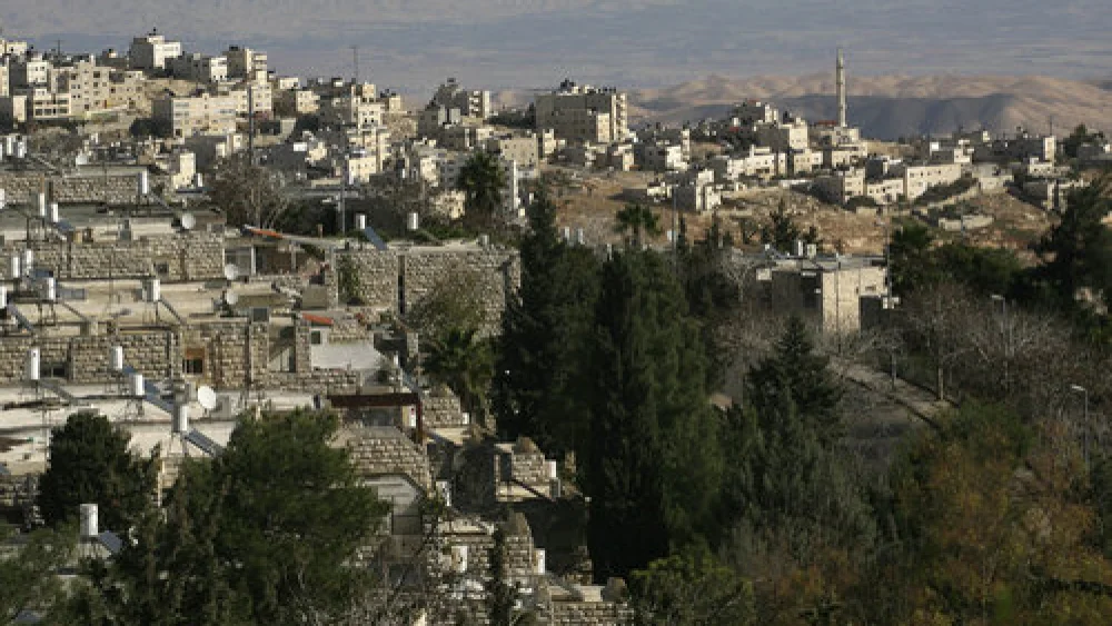 A view of the Jerusalem Jewish neighborhood of French Hill and the Arab neighborhood of Al-Zaim. The United Nations describes French Hill as being situated in the “occupied Palestinian territory” of “East Jerusalem.” Credit: Nati Shohat/Flash90.