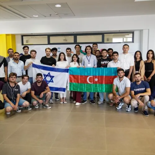 Azerbaijani agricultural students in Israel's Arava region towards the end of their program, June 7, 2023. Photo by Kobi Natan/TPS.