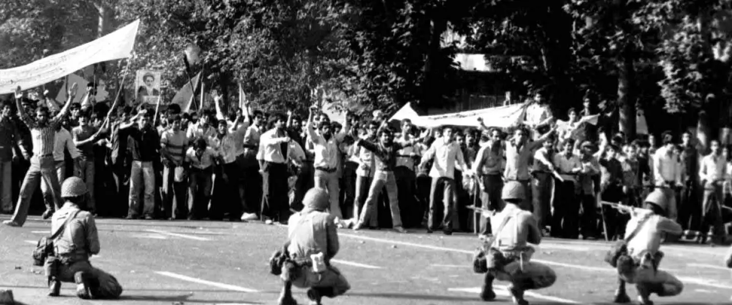 Scene from Iranian Revolution of 1979. Credit: Wikimedia Commons