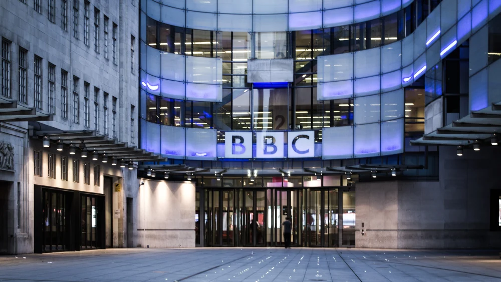 The main entrance to the BBC’s Broadcasting House in London, July 2, 2014. Credit: Alexander Svensson/CC BY 2.0.