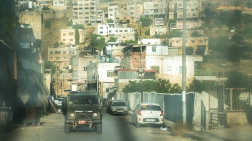 Israeli forces engaged in a counter-terror raid in Nablus on May 14, 2023. Credit: IDF