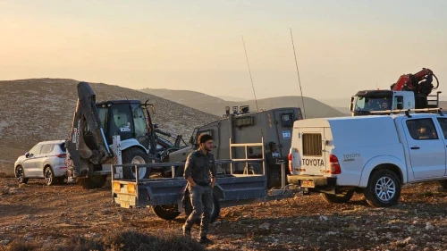 Givat Sde Yonatan, an outpost near Ma'ale Michmash in the Binyamin region of Samaria, was dismantled on Sept. 27, 2023 by Israeli security forces. Source: X