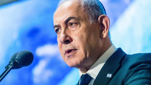 Prime Minister Benjamin Netanyahu attends a memorial ceremony for "Operation Protective Edge" at the National Hall For Israel's Fallen at Mount Herzl in Jerusalem, July 16, 2024. Photo by Shalev Shalom/POOL.