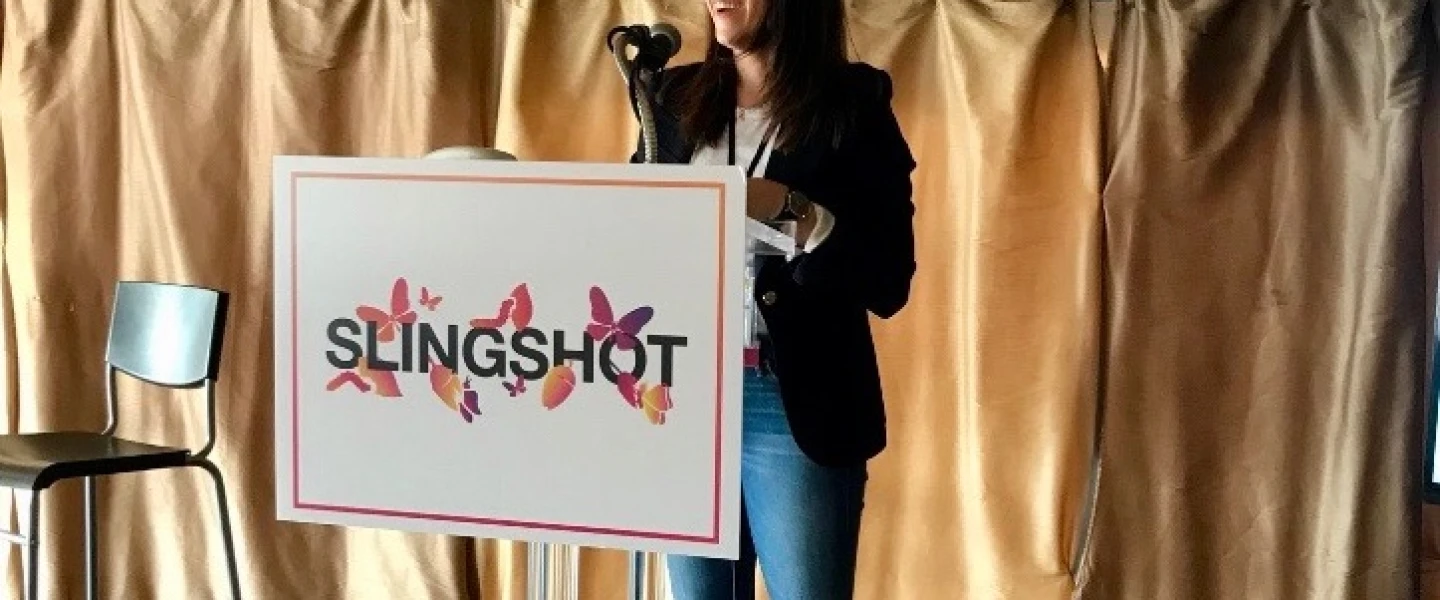Slingshot board chair Sarah Rueven. She and millennials like her are bringing younger sensibilities to the charitable-giving process. Credit: Courtesy.