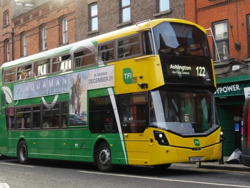A bus rides through Dublin, Ireland on Dec. 1, 2023. Photo courtesy of CitySwift.