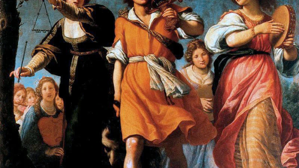 'Triumph of David" by Matteo Rosselli, c1621, captures the king’s entry into Jerusalem after defeating the Philistines’ champion Goliath. Credit: Galleria Palatina, Florence via Wikipedia Commons.