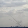 Rockets launched from the Gaza Strip into Israel, on the eight day of Operation Protective Edge, July 15, 2014. Photo by Yossi Aloni/Flash90.