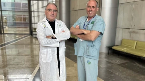 Dr. Sergey Postovsky (left) and Dr. Marc Arkovitz of the Emek Medical Center in Afula. Credit: Emek Medical Center Spokesperson.