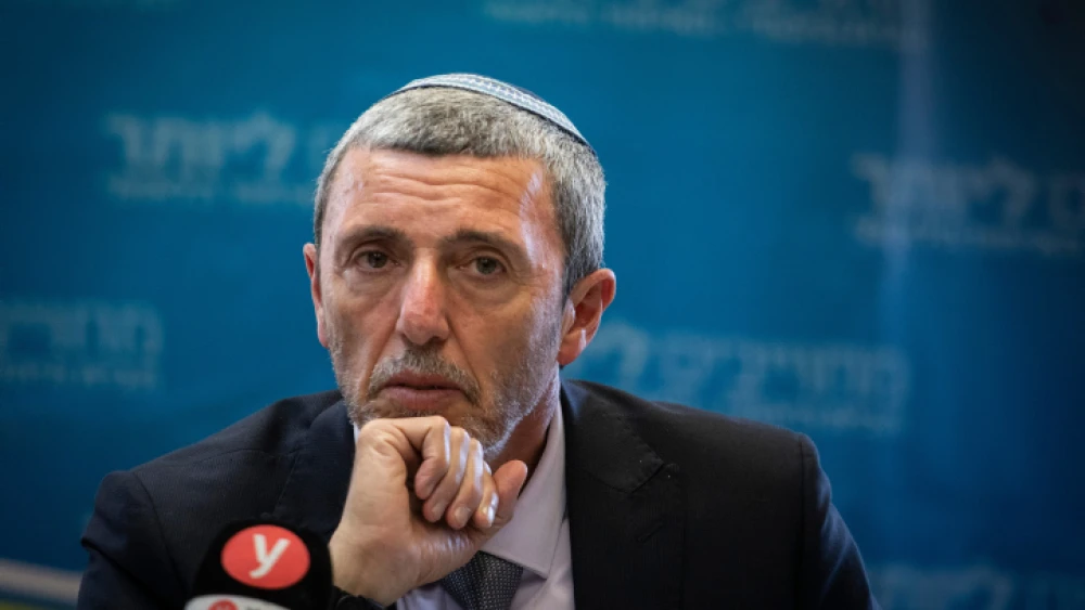 Jewish Home Party chairman Rafi Peretz at faction meeting at the Knesset in Jerusalem, on Nov. 11, 2019. Photo by Hadas Parush/Flash90.