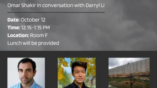 An advertisement for the event "Apartheid: International Law in the Israel-Palestine Conflict" at the University of Chicago’s Law School. Source: University of Chicago Law Society, Human Rights Law Society and Southwest Asian and North African Law Students Association