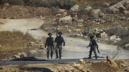 Israeli security personnel in al-Mughayyir, near Ramallah in the Binyamin region of Samaria, Sept. 17, 2020. Credit: Flash90.