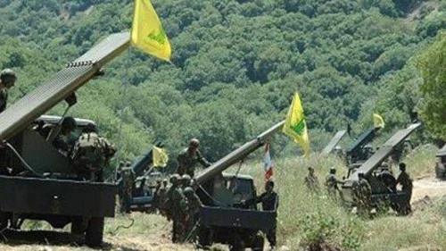 Hezbollah multiple launch rocket system (MLRS) units in Southern Lebanon prepare to simulate an attack on Israel, May 21, 2023. Source: X.