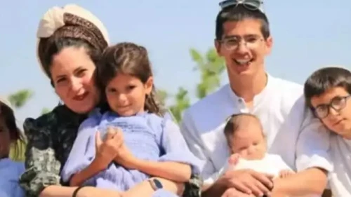 Master Sgt. (res.) Elkana Vizel with his family. Credit: Courtesy of the family.