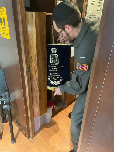 Aleph Institute Torah on USS Abraham Lincoln.
