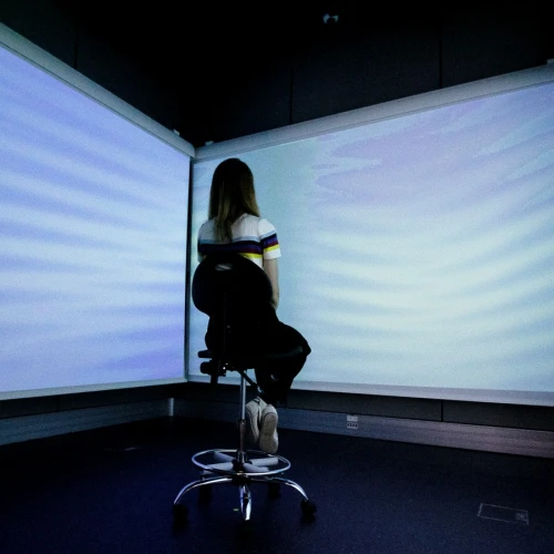 Watching sounds in the multisensory room at the Baruch Ivcher Institute for Brain, Cognition & Technology at Reichman University. Credit: Courtesy of Reichman University Innovation Center.
