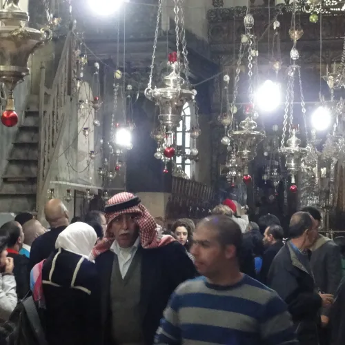 The Church of the Nativity in the West Bank town of Bethlehem on Christmas Eve 2019. Photo: Judy Lash Balint.