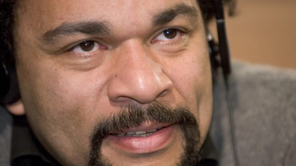 Click photo to download. Caption: Dieudonné M’bala M’bala—the anti-Semitic French comedian who invented the quenelle. Credit: Axis for Peace via Wikimedia Commons.