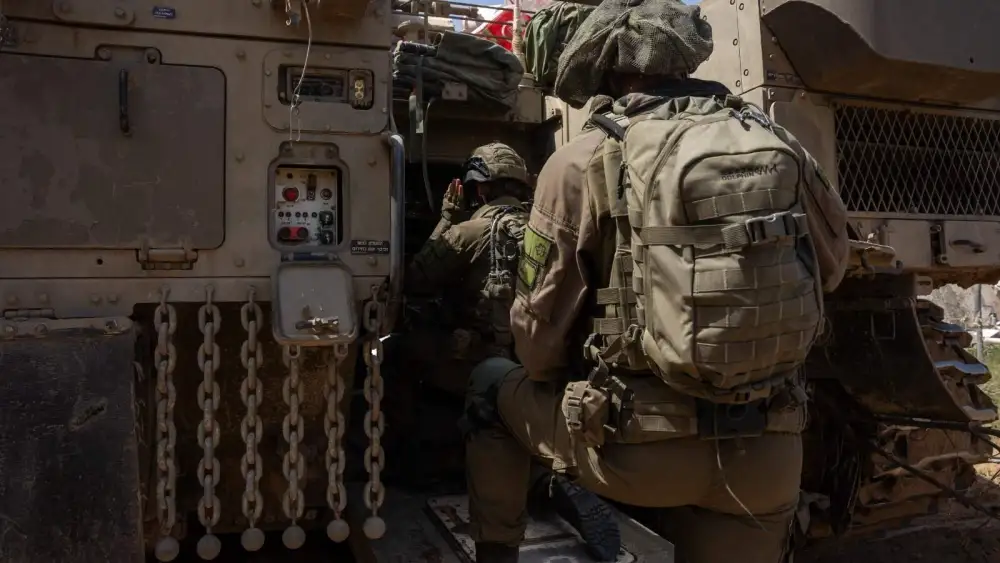 Soldiers from the IDF's 36th Division are seen during recent operational activity in the Gaza Strip, in a photo published on April 5, 2025. Credit: IDF.