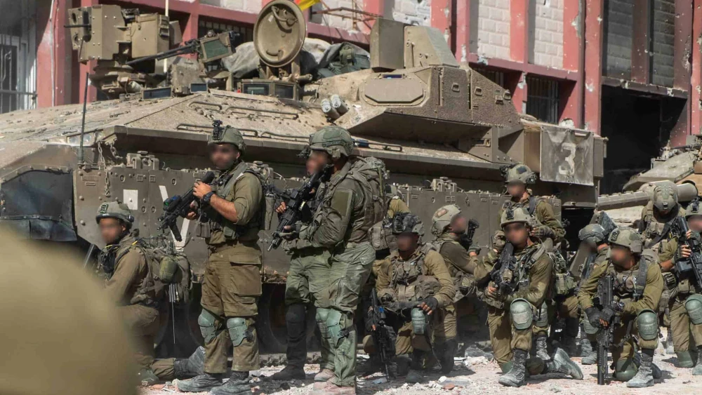 Israeli troops operating in the Hamas-ruled Gaza Strip, Nov. 15, 2023. Credit: IDF.