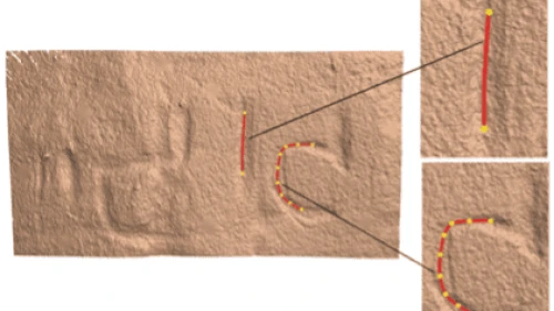 Gigi graffiti analyzed using ArchCUT3-D developed at the Hebrew University of Jerusalem, July 18, 2023. Credit: Hebrew U.