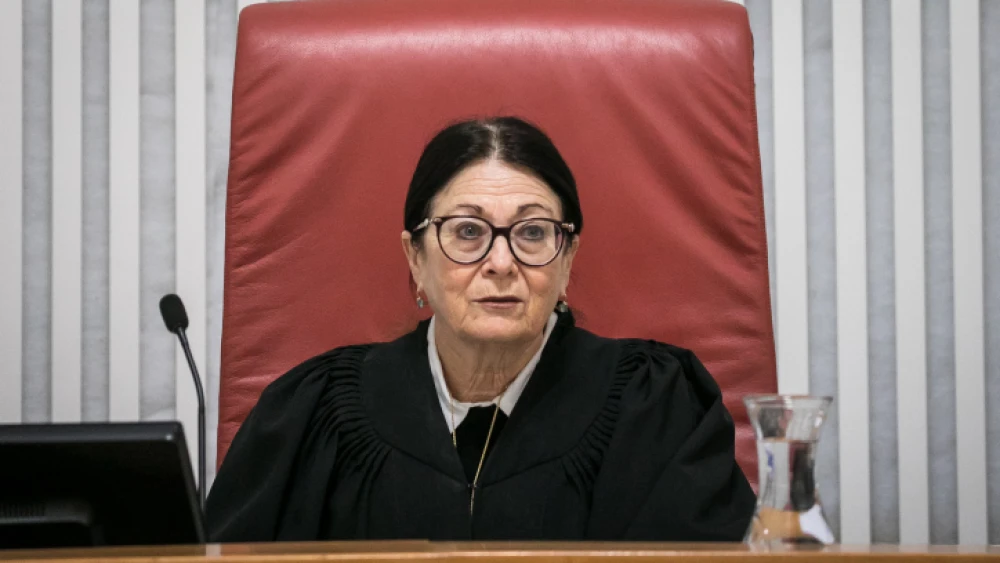 Israeli Supreme Court president Esther Hayut arrives to a hearing at the Supreme Court in Jerusalem on March 19, 2019. Photo by Olivier Fitoussi/Flash90.