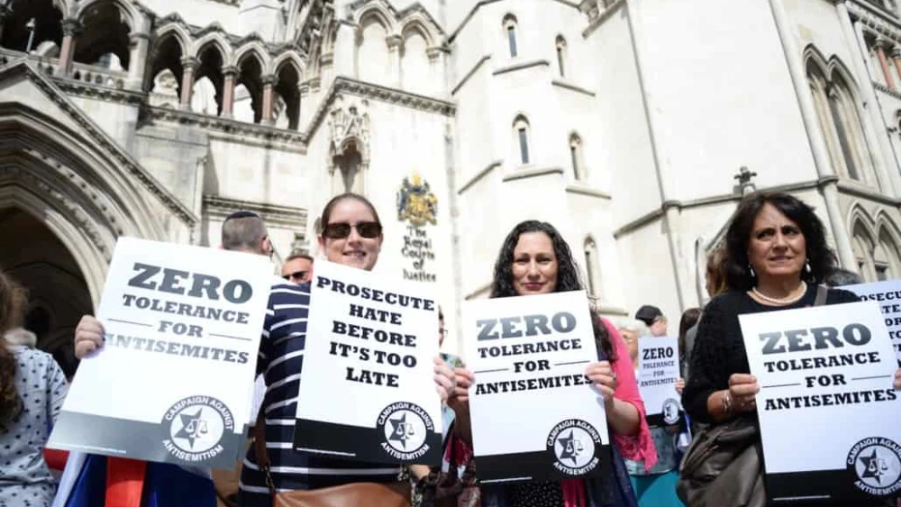 Activists. Credit: Campaign Against Antisemitism.