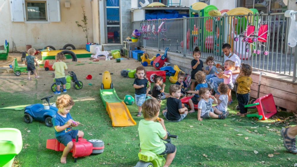 A kindergarten in Moshav Yashresh, Israel, Oct.18, 2020. Photo by Yossi Aloni/Flash90.