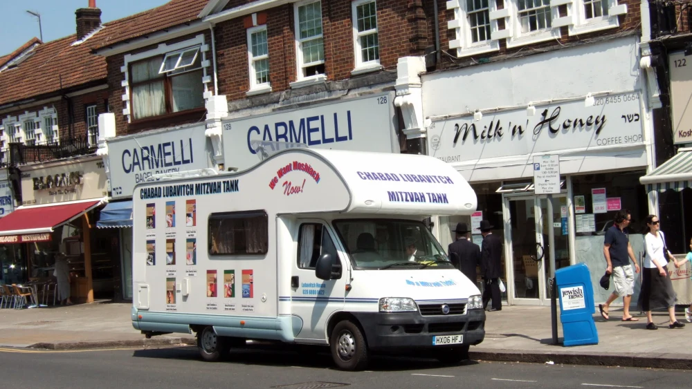 The heavily Jewish Golders Green neighborhood in North London. Credit: Edward Betts via Wikimedia Commons.